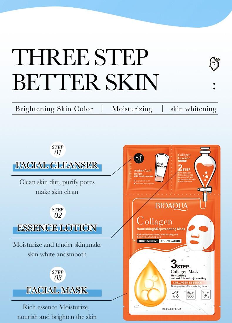 Mascarilla Facial Rejuvenecedora con Colágeno – 3 Pasos