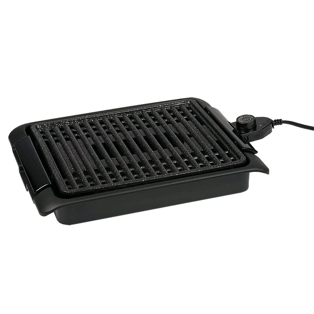 Grill Eléctrico Sin Humos De 1250w Con Parrilla De Aluminio Antiadherente Superficie 25,5×30,5cm