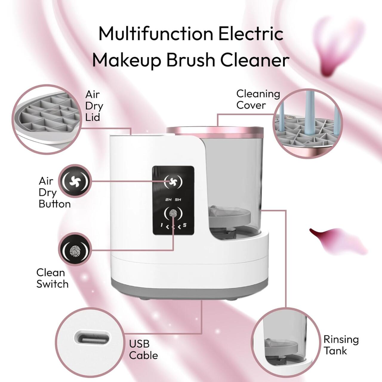 Máquina Eléctrica Limpiadora de Brochas de Maquillaje 💄✨